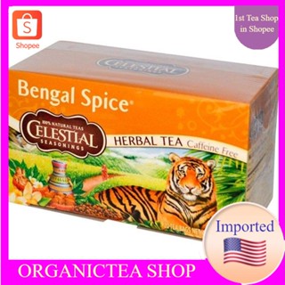 ชา Celestial Seasonings, Herbal Tea, Bengal Spice, Caffeine Free, 20 Tea Bags💚พร้อมส่ง💜