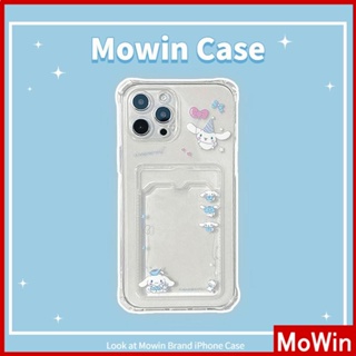 Mowin - เข้ากันได้สำหรับ เคสไอโฟน เคสไอโฟน11 เคส iphone 11 สำหรับ iPhone 14 Pro Max เคส iPhone การ์ดใส่การ์ดเคสใสเคส TPU เคสกันกระแทกฝาครอบกล้องการ์ตูนน่ารักเข้ากันได้กับ iPhone 11 12 13 Pro Max 7Plus XR XS MAX 7 8