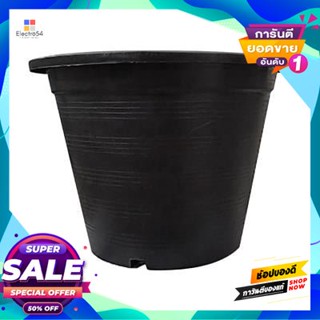 Plastic กระถางพลาสติก TPS ขนาด 12 นิ้ว (แพ็ก 25 ชิ้น) สีดำ Plastic flower pot TPS size 12 inches (Pack 25 pcs.) Black