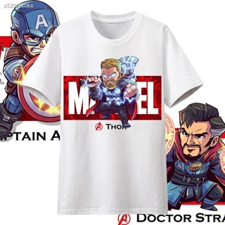 แฟชั่น┋Marvel 10th Anniversary Iron Man Commemorative T-shirt Men s and Women Joint Clothes Avengers Reunion 4 Shor_07