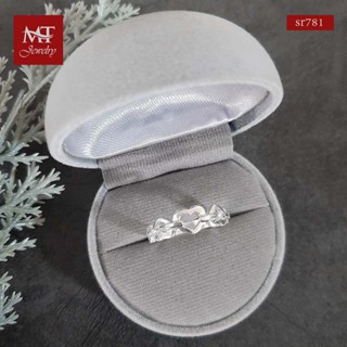 MT แหวนเงินแท้ รูปหัวใจ 3 ดวง ความหมายดีๆ แทนใจให้คนรัก ไซส์: 51, 57 Solid 925 Sterling Silver Ring (sr781) MT Jewelry มณีธารา