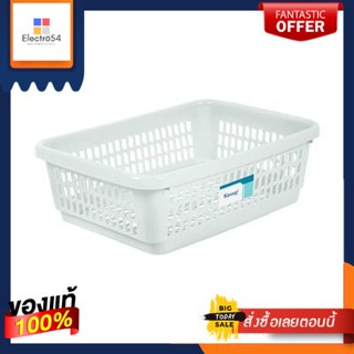 ตะกร้าอเนกประสงค์ทรงเหลี่ยม Classic KASSA HOME รุ่น 3114 ขนาด 30 x 20 x 10.5 ซม. สีเทาSquare Multipurpose Basket Classic