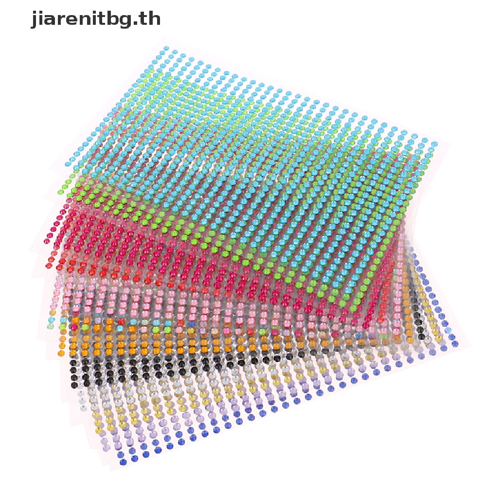 RENBG 750 ชิ้นคริสตัล Rhinestone สติกเกอร์ Self กาวรูปลอกอะคริลิค Tattoo TH
