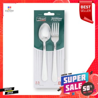 ซีกัลSpoonJasmine xช้อนส้อมรุ่นจัสมิน2 คู่SeagullFork&amp; SpoonJasmine 2 xPairs