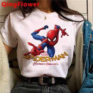 Marvel Spiderman Spider Man t-shirt female graphic tees women print tumblr casual t shirt graphic tees women kawaii_05