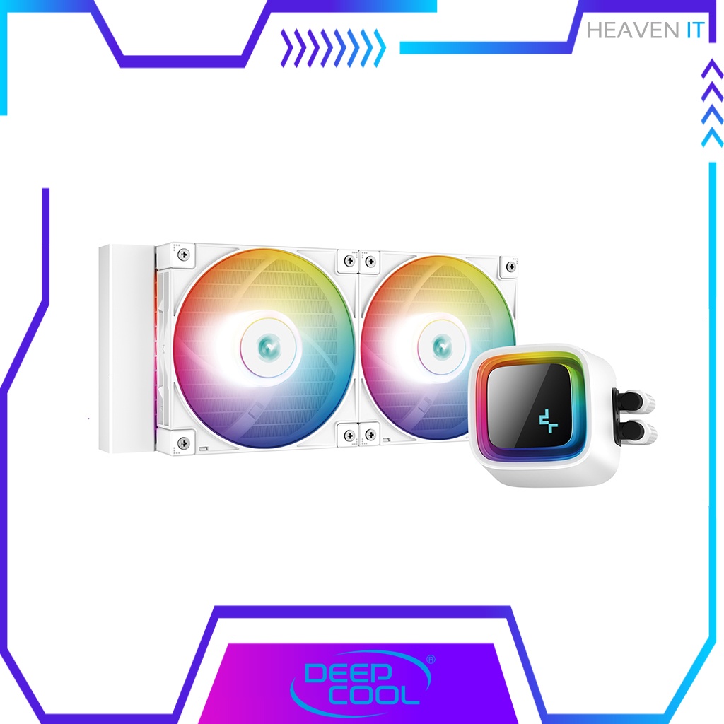 DEEPCOOL - CPU COOLER LS520 WHITE  ระบบระบายความร้อนด้วยน้ำ รับประกัน 5 ปี