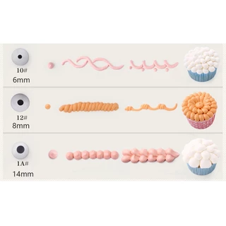หัวฉีดไอซิ่ง ทรงกลม สําหรับตกแต่งเค้ก คุกกี้ มาการอง DIY 15 ชิ้น