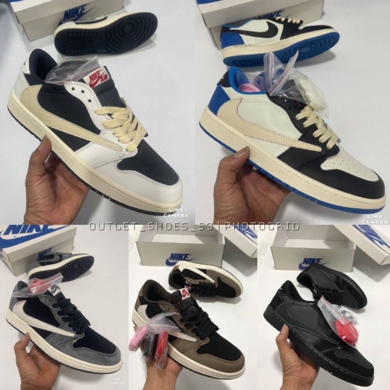 รองเท้า Nike Air Jordan 1 Low x Travis Scott Cactus Jack ส่งฟรี