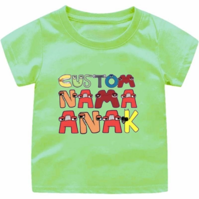 CUSTOM CHILDRENS NAME WITH Alphabet Letters lore series/เสื้อยืดเด็กตัวอักษร lore CUSTOM ชื่อ