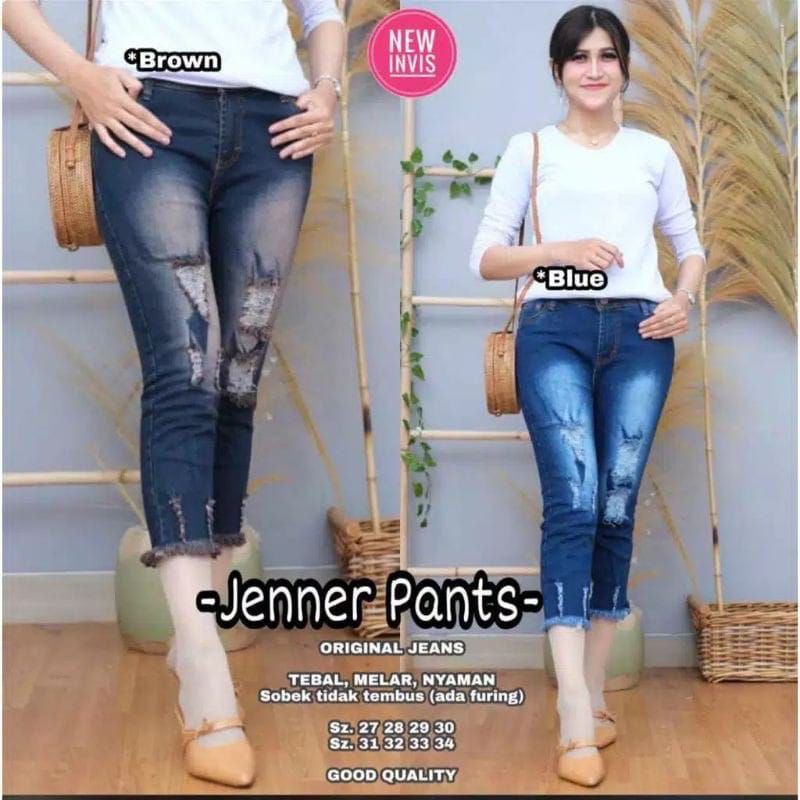 Jenner JEANS 7/9 WOMEN& 39;S RIPPED // WOMEN& 39;S RIPPED JEANS 7/9
