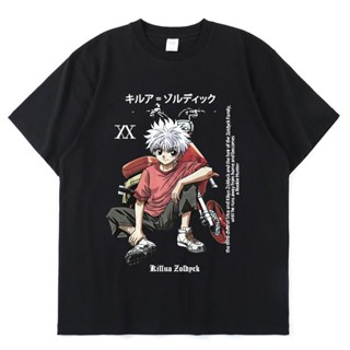 Men T-Shirt Tops Kawaii Hunter X Hunter Tshirt Killua Zoldyck Anime T Shirt Unisex Clothes_02