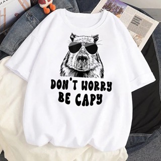 Capybara Capibara เสื้อยืด สไตล์ญี่ปุ่น ฮาราจูกุ สําหรับผู้หญิง