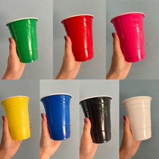 มาแล้ว( 500 ใบ ) !! Colourful American Red cup 450 ml. (500ใบ)