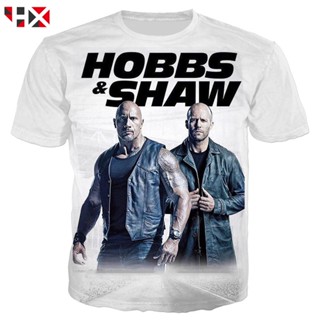 HX Fast &amp; Furious Presents: Hobbs &amp; Shaw 3DPrint เสื้อยืดแขนสั้นผู้หญิง_07