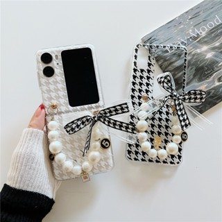 เคสแข็ง ฝาพับ กันกระแทก สําหรับ Oppo Find N2 Flip Houndstooth