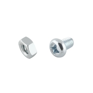 MACHINE สกรูเกลียวมิลน็อต JP 4X6 มม. แพ็ก 25 ชิ้นMACHINE SCREW WITH NUT JP FITT 4X6MM 25EA