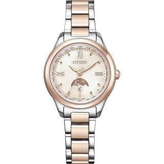 xC (Cross Sea) Eco Drive Radio Clock [Solar Radio Clock] Titania Happy Flight daichi collection Pink/Sakura Pink Light Silver EE1005-54W