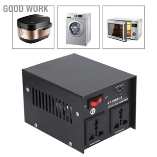 Good Work ตัวแปลงแรงดันไฟฟ้า 200W Step Up Buck Transformer สำหรับอุปกรณ์ไฟฟ้า 110V‑120V 220V‑240V