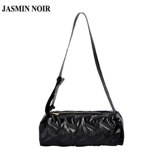 Jasmin NOIR กระเป๋าสะพายไหล่ กระเป๋าถือ หนัง PU เรียบง่าย สําหรับสตรี