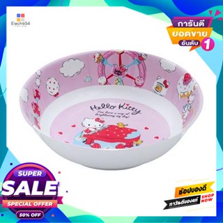 Bowl ชามแกงเมลามีน คิตตี้ มายเดย์ Superware รุ่น B 429-7.5 ขนาด 7.5 นิ้ว สีขาว - ชมพูmelamine Bowl Kitty My Day Superwar