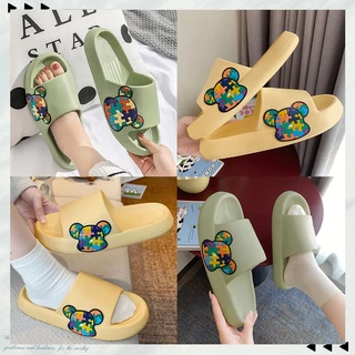LGShoes รองเท้าแตะแบบสวมสีพื้นพาสเทล ลายน้องการ์ตูนรูปหมีน้อย น่ารักสุดจุย🐻มี 5 สี รีบมาจับมาจองสีที่ใช่กันได้เลย