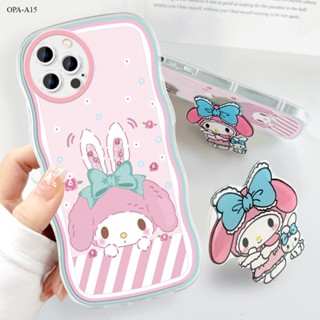 OPPO A15 A15S A16 A16K A16E A17 A17K A37 A37F NEO 9 A39 A57 A83 2016 เคสออปโป้ สำหรับ Case Cartoon Cute My Melody With Holder เคส เคสโทรศัพท์ เคสมือถือ  Protective Shell Shockproof Casing Full Back Cover Soft Cases