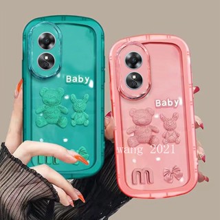 2023 New Phone Case เคส OPPO Reno8 T 4G 5G New Cute Stereoscopic Bear Doll Bowknot Casing Lens Protection Soft Cover เคสโทรศัพท