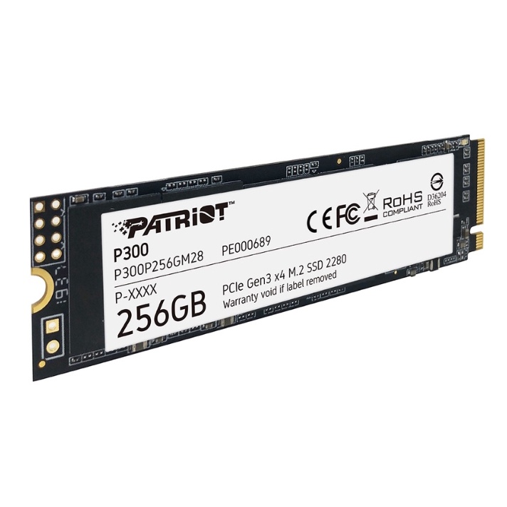 PATRIOT - P300P256GM28_PATRIOT P300 M.2 SSD 256GB InterfacePCIe Gen3 x4 Sequential read of up to 1,7