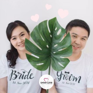 +พร้อมส่ง+เสื้อคู่รักพรีเวดดิ้ง สกรีนGroom&amp;Bride C100 ตัวละ_05