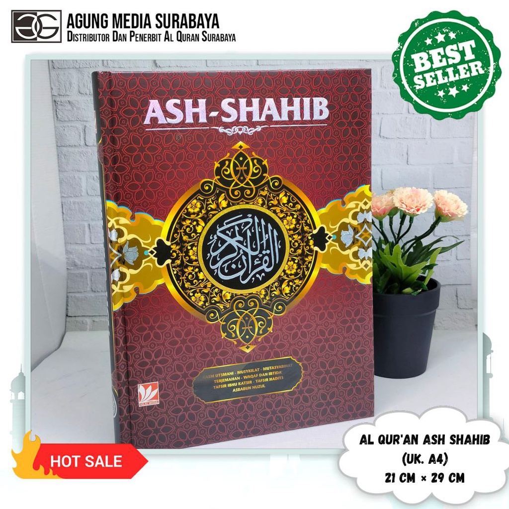Quran As-Shahib A4, alquran แปล, alquran Waqaf Ibtida, Tafsir Ibnu Katsir, alquran 30 Juz, ถูกและครบ