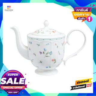 Teapot กาน้ำชาพอร์ซเลนพร้อมฝา Qualitier รุ่น La Clarte ขนาด 0.9 ลิตร สีครีม-ขาวporcelain Teapot With Lid Qualitier Model