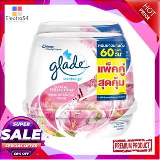 AIR เจลปรับอากาศ GLADE SCENTED 180g แพ็คคู่ FLORAL PERFECTIONAIR FRESHENER GEL GLADE SCENTED 180g 2 PCS FLORAL PERFECTIO