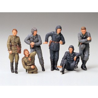 [ชุดโมเดลสเกลประกอบเอง] TAMIYA 35214 1/35 RUSSIAN ARMY TANK CREW AT REST โมเดลทามิย่าแท้ model