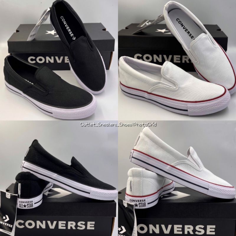 รองเท้า Converse All Star Double Gore Slip Black/White Women ส่งฟรี