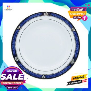 Dinner จานแบ่งพอร์ซเลน Royal Porcelain รุ่น Preciousblp1004 ขนาด 19.5 ซม. สีน้ำเงินขอบทองporcelain Dinner Plate Royal Po