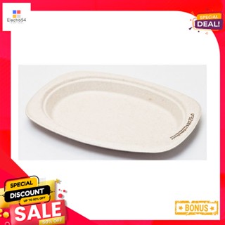 เกรซใบGraczSimple ขนาดซิมเปิลจานวงรีขอบสี่เหลี่ยม6.5 นิ้วx50 ใบGraczSimple Plate Oval6.5"x50