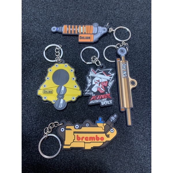 Gantungan Ohlins Brembo KingDrag Motif พวงกุญแจยาง
