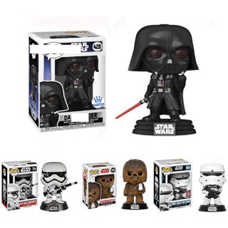 Funko โมเดลฟิกเกอร์ Star Wars The Mandalorian 428 Black Warrior 184 74 195 Chewbacca ของเล่นสําหรับเด็ก