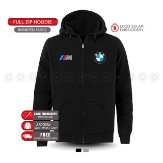 Jsyc เสื้อกันหนาว มีฮู้ด ลาย M BMW M3 M5 X5 2022 แฟชั่น สําหรับผู้ชาย