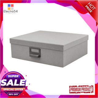 CARDBOARD กล่องกระดาษ STACKO INDEX HOME 30x25x10 ซม. สีเทาCARDBOARD STORAGE BOX STACKO INDEX HOME 30X25X10CM GREY