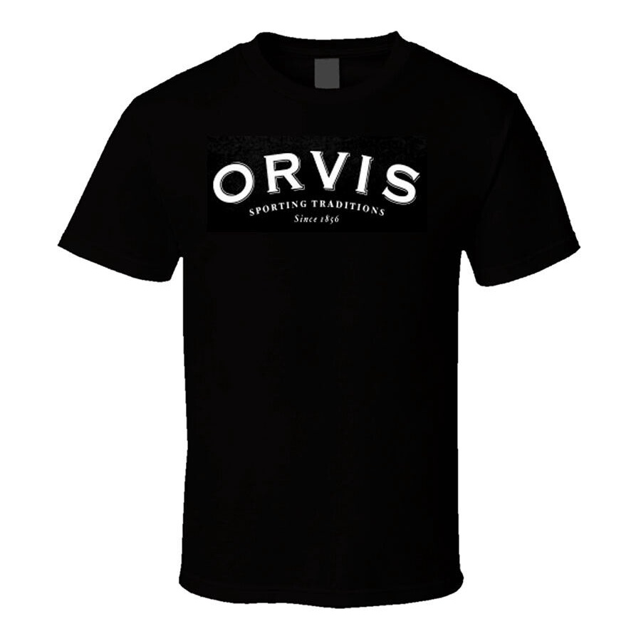 เสื้อยืด ORVIS FLY REEL พิมพ์โลโก้บริษัท สำหรับชาย จัดส่งฟรี