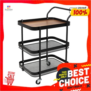 3-TIER ชั้นวางของ 3 ชั้น มีล้อ STACKO BLISS 50x39x74 ซม. สีดำ3-TIER UTILITY CART STACKO BLISS 50X39X74CM BLACK