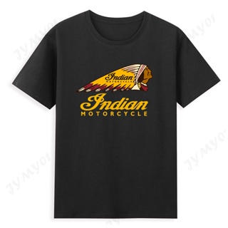 คลาสสิก Indianer รถจักรยานยนต์ T เสื้อสไตล์วินเทจเสื้อเชิ้ตผู้ชาย Four Seasons ผ้าฝ้ายหัวรถจักรรูปแบบเสื้อยืดผู้ชายS-5XL