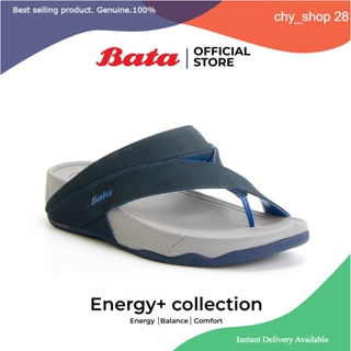 HOT!!HOT!!chy shop 28 Bata  Energy+ รองเท้าแตะลำลองแฟชั่นผู้ชาย รุ่น Energy+ สีน้ำเงิน รหัส 8719342 Size 6-11 นุ่มสบาย