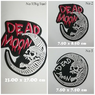 ตัวรีดติดเสื้อ งานปัก ตกแต่งเสื้อผ้า แจ๊คเก็ต Dead Moon Embroidered Iron on Patch  DIY