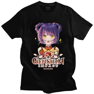 Men t shirt Funny Genshin Impact Xiangling T Shirt  Short Sleeved Game Anime  Streetwear Tee Tops Kawaii Tshirt Me_03