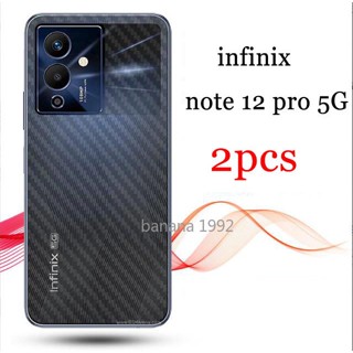 ฟิล์มคาร์บอนไฟเบอร์ ป้องกันด้านหลัง สําหรับ Infinix Note 12 Pro 5G 4G Hot 20 11S NFC 11 10 8 7 9 Play Infinix Note 12 G96 11S 10 Pro 8 7 Lite 2 ชิ้น