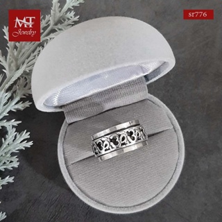 MT แหวนเงินแท้ โอม สัญลักษณ์ แห่งความสำเร็จ แบบหมุนได้ ไซส์: 56, 59 Solid 925 Sterling Silver Ring (sr776) MT Jewelry มณีธารา