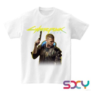  พร้อมส่ง  Shy-เสื้อผู้ชาย/ผู้หญิง S-XXXL เสื้อยืด Cyberpunk 2077 - 01 เสื้อยืดแนวสตรีท สวมใส่สบาย ไม่ร้อน ระบายอาก_12