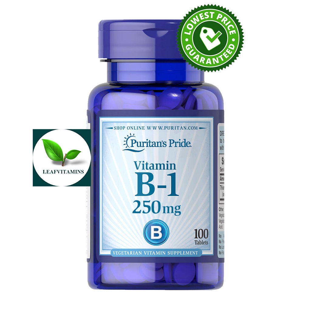 Puritan's Pride Vitamin B-1 250 mg / 100 Tablets (วิตามินบี 1)